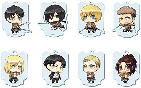 シーエスフロント 進撃の巨人 まるっと スタンドキーホルダー 01 第1弾 BOX商品 全8種 8個入り アクリル 真鍮 鉄製