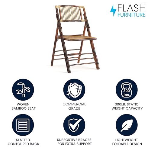 Image of Flash Furniture American Champion Bamboo Folding Chair