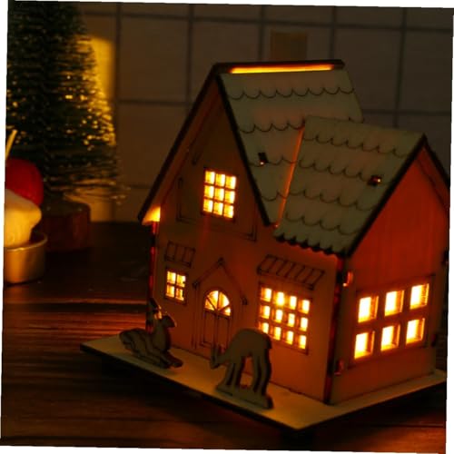 Adornos navideños luces LED VERDANVERSE de madera para crear un ambiente festivo y cálido 5