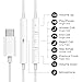 USB C Wired Earphones for iPhone 17 16 15 Pro Max/Plus, Wired headphones USB C with Microphone & Volume Control, Type C Earphones Compatible for Samsung Galaxy S26 S25 S24 S23 S22/Ultra/Note/A/Series