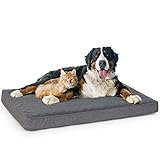 colchones para perros grandes amazon 【MÁS INTELIGENTE DISEÑO】- Tejido oxford duradero y elegante que rodea la cama perro grande evita arañazos, masticar. El tejido extendido protege la cremallera de posibles daños.Puntos antideslizantes más densos para mayor seguridad del perro.