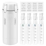4-in-1-Reisespender, nachfüllbare Reiseflaschen für Toilettenartikel, auslaufsicher, tragbar, mit Skala und Etikett, für Shampoo, Conditioner, Lotion, Creme, Business, Flüge, Reisen, Fitnessstudio