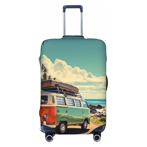 Elastic Travel Luggage Cover for Suitcase Tsa Approved Stretch Scratch-Resistant Suitcase Protector Cover Washable Summer Road Trip Baggage Covers Fits 18-32 Inch Luggage Case