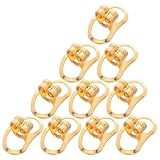 WRITWAA 10 Unidades Levantador de Soporte para Aretes de Cobre Dorado, Ajustable y Seguro, Previene la Caída del Lóbulo, Adecuado para Actividades al Aire Libre y Viajes
