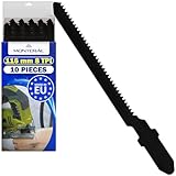 10 Stück Stichsägeblätter Holz 116 mm 8 TPI - Sägeblätter Stichsäge Besteht aus Gehärtetem Kohlenstoffstahl HCS 65Mn - MADE IN EU - MONTERAL