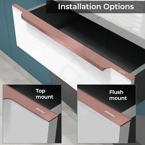 Image of Plantex Profile Handle for Kitchen Cabinet /28 Inch Aluminium Drawer Profile Handle /Wardrobe Pull Handle for Home /Office /Hotel - Pack of 1 (Rose Gold)