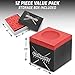 GoSports Premium Pool Cue Chalk Cube 12 Pack - Red Billiards Pool Stick Chalk
