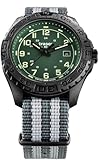 Mouvement : quartz Traser Montre à Quartz analogique pour Homme avec Bracelet en Textile 109039, Gris, Bracelet