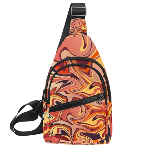 Sac de poitrine marbré compact et ergonomique pour libérer vos mains au quotidien