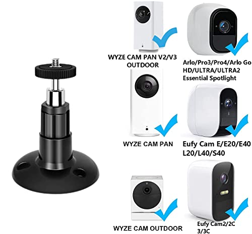 3 Pack Security Wall Mount Compatible With Ring Camera&Stick Up Cam Battery/Wired,Indoor Outdoor Camera Ceiling Mount For Arlo Pro/2/3/4/Hd/Wyze Cam Pan/V2 /V3, 360°Adjustable Mounting Bracket #TOP7