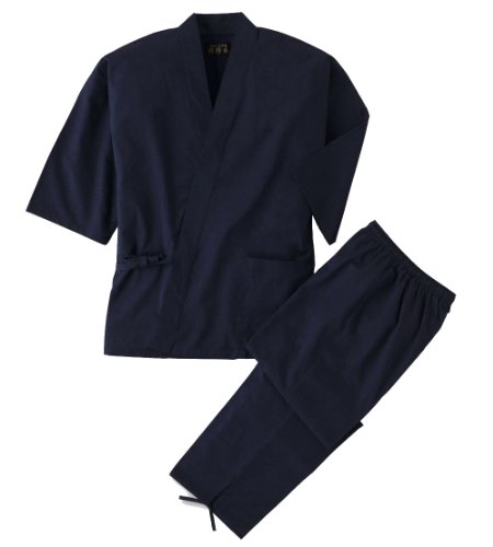 Samue (This Is Something You Can Wear At Home & Work Clothes) Made In Japan Kurume *Import *Japanese Clothes Size (Navy Blue, 3L) #TOP1