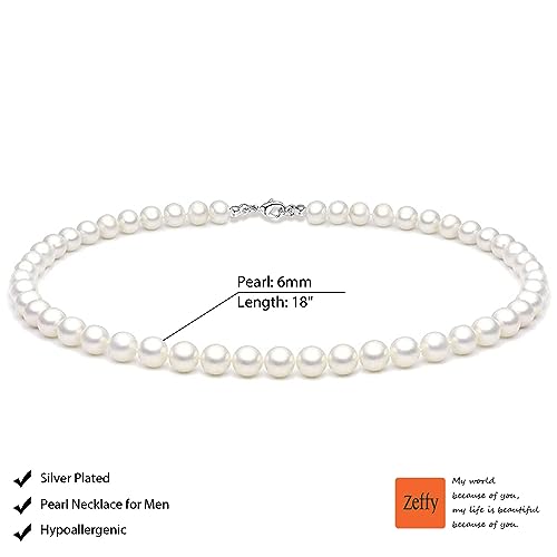 Image of Zeffy Pearl Necklace 4MM /6MM /8MM Dainty Round Imitation Pearl Choker Necklace Wedding Pearl Necklace Delicate Jewelry for Women Simple Bridesmaid Jewelry Gifts