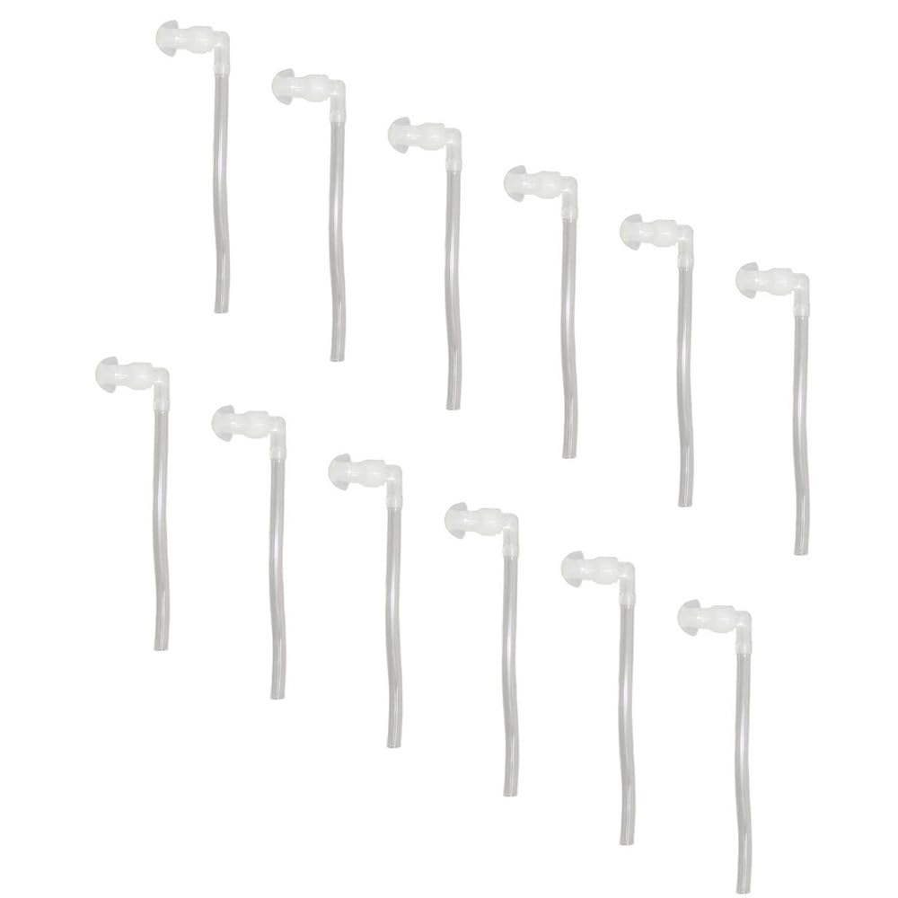 hearing aid domes Ear Tips Silicone Earplug Domes for BTE and Pocket Hearing Instruments Ear Tip Replacement With Tube and Elbow Connectors (Made In India, 12 Pc. Small- 8mm)