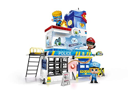 Giochi Preziosi Pinypon Action Stazione di Polizia con 2 Personaggi Mix&Match e Accessori