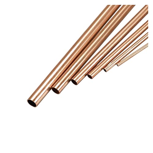 TNDYIG Red Copper Tubes 1-16mm Internal Diameter 300mm/200mm/250mm Tube Brass Spacer Building DIY Toys Accessories (Color : 6x4x250mm)
