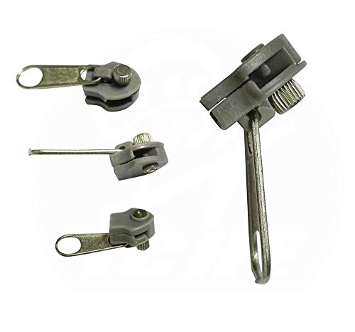Zipper Repair Kit Universal Zipper Fixer with Metal Slide, Fix Any Zippers Instantly 3 Different Zipper Sizes for 3# 5# and 7# Zippers, Fix Zippers for Pants, Suitcases, Jackets, Purse and More