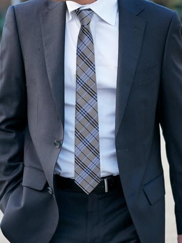 Image of Luckyvestir Striped Ties for Men Classic 3.15 inch Men's Tie Formal Neckties for Business Graduation Dinner Wedding