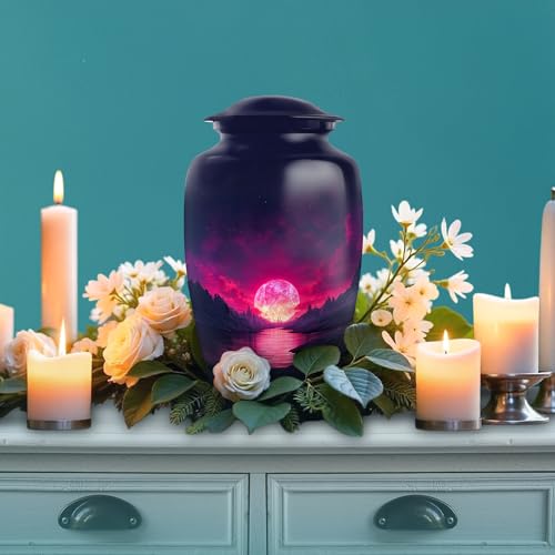 Image of Beach Urn - Small Keepsake Urn - Combo 1 - Large with 3 Inch Pack of 1 - Unique Urns for Human Ashes - Decorative Urns for Mom & Dad - Cremation Memorial