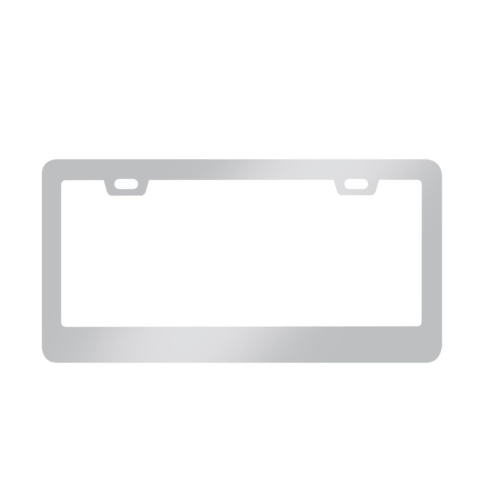 3D Sport Emblem Stainless Steel License Plate Frames Cover Holder with Screws Caps Chrome