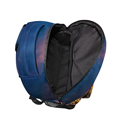 Airplane City Sunset Backpack School Book Bag Lightweight Laptop Backpack for Boys Girls Kids4