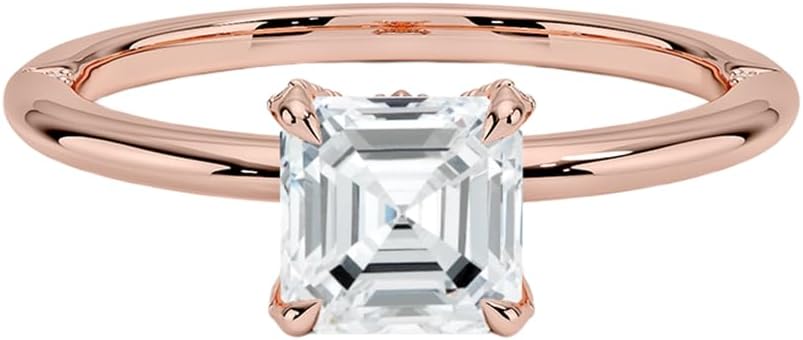 1 CT IGI Certified Lab Grown Diamond Solitaire Engagement Ring for Women | Wedding Bridal Promise Ring Gift for Her (E-F, VVS1-VVS2, 18K Solid White/Yellow/Rose Gold)