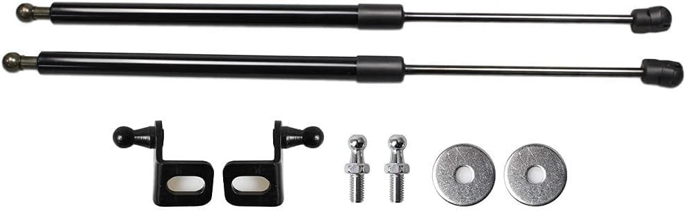 TSUBASA Lift Supports for Dodge Nitro 2006-2012 Front Hood Bonnet Modify Gas Struts Cylinders Shock Dampers Spring Prop Rod Bar 2PCS (Normal Black)