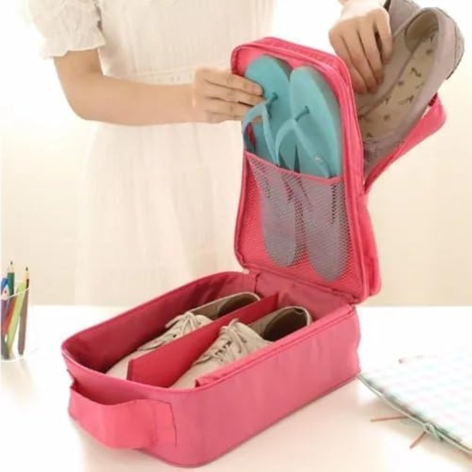 Nylon Waterproof Travelling Shoe Storage Bag, Multi-Purpose