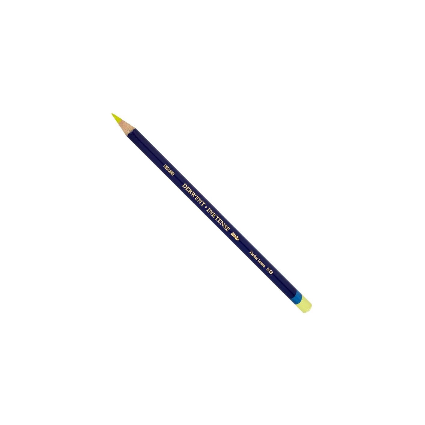 Derwent Inktense Permanent Watercolour Single Pencil, Sherbet Lemon (0100), 4mm Premium Core Strength, Water-Soluble, Ideal for Drawing, Colouring & Painting on Paper & Fabric, Professional Quality (0700903) — image 1