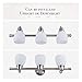 Globe Electric 51229 Jayden 5-Piece All-in-One Bathroom Set, Satin Nickel, 3-Light Vanity Light with White Opal Glass Shades, Towel Bar, Toilet Paper Holder, Towel Ring, Robe Hook
