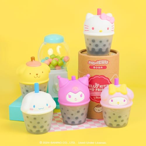 Hamee Sanrio Hello Kitty and Friends [Surprise Blind Capsule] [Boba Series] Cute Squishy Figurine [Birthday Gift Bags, Party Favors, Gift Basket Filler] - 1 Pc. - Thumbnail 5