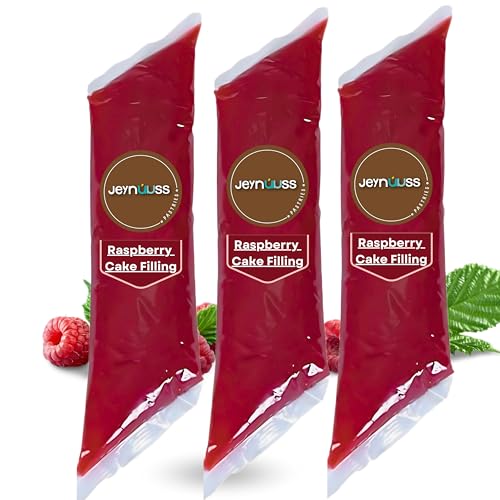 Jeynuuss Raspberry Cake Filling 2LB - Pastry Filling Raspberry Filling for Cakes Cream Cheese Filling 3 Pack