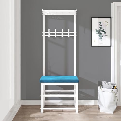 Solution idéale pour l'entrée encombrée avec penderie et étagère