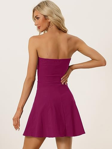 Image of Allegra K Women's Sexy Strapless Party Dress Sweetheart Neck Sleeveless Mini Tube Top Dresses