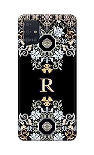 Image of PRINTFIDAA Name II Initial II Letter Floral Pattern Alphabet R Printed Designer Hard Back Case Cover for Samsung Galaxy M31S -(UO) MVN1007