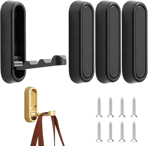 4 PCS Foldable Heavy Duty Alloyed Wall Hooks for Hanging