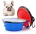 2 Pezzi Ciotola per Cani Pieghevole,Ciotola Cane Portatile con Coperchio,Ciotola Pieghevole Silicone per Gatti,Cani,Escursioni e Campeggio