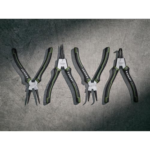 Draper Expert Circlip Pliers 4 Piece Set | 180mm Internal & External, Straight/Bent Tip Snap Ring Pliers | Heavy Duty Chrome Vanadium Steel Hand Tools - Image 3