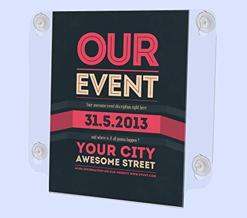 2 Pack Suction Cup Sign Holder for 8.5