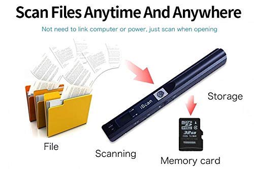 Image of Portable Scanner iSCAN 900 DPI A4 Document Scanner Handheld for Business, Photo, Picture, Receipts, Books, JPG /PDF Format Selection, Micro SD Card Hand Scanner