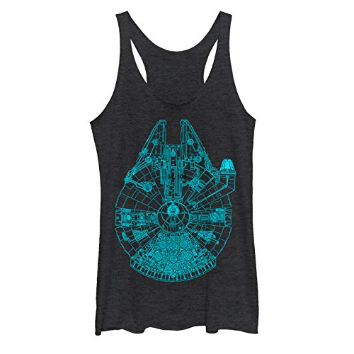 Débardeur Star Wars femme bleu racerback chemise sans manches