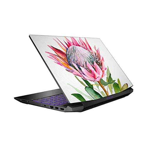 Autocollant Peau Anti-Rayures HP Pavilion 15-dk0047TX Motif Fleurs Vinyle 15.6
