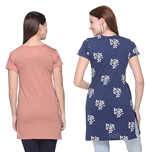 Image of In Love Women's Plus Size Cotton Printed T-Shirt with Pocket - Combo Pack of 2