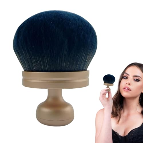 Aplicador de bronceado – Brocha amplia para maquillaje Sunless Glow Tool | Cabeza de fibra de felpa, distribuidor de loción sin costuras para cremas autobronceadoras, acabado de bronce liso, regalo de