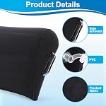 Gugxiom Inflatable Wedge Pillow for Traveling, Inflatable Lumbar Pillow, Use in Office Chair Car Seat Bed Travel Camping, for Yoga Sleeping Reading Lumbar Support Cushion (Black)