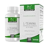 MM L Teanina | Extracto de Té Verde de Alta Potencia de 400mg de Theanine por Porción | 120 Cápsulas de L-Teanina de Té Verde - | Sin...