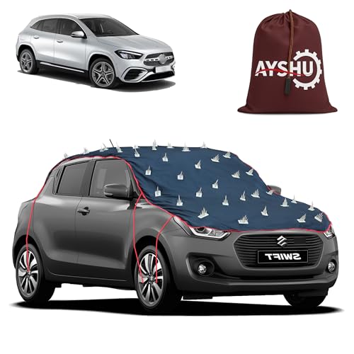 Image of AYSHU Water-Resistant Spike Car Cover for Mercedes Benz GLA - Protects from Dogs, Monkeys, Dust, Sunlight & UV - Full Roof Universal Fit
