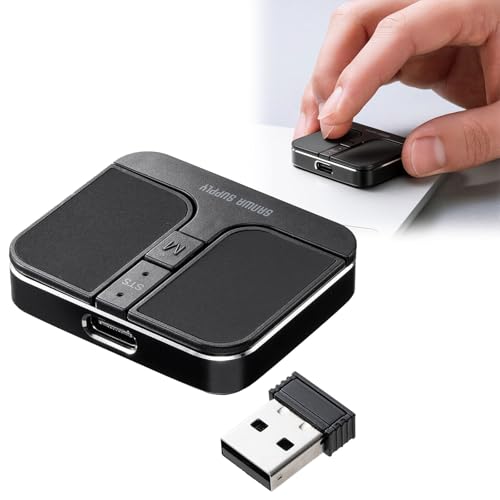 超小型マウス Bluetooth マルチペアリング ワイヤレス 超薄型0.9cm 静音 充電式 持ち運び 無線 モバイルマウス コンパクト DPI切替 ブラック EZ4-MAWB216BK