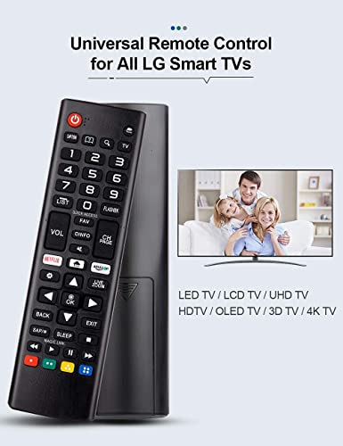 Image of Original Remote Control Compatible with Lg Smart Tv Remote Universal Suitable for LED OLED LCD UHD Plasma Android Television & AKB75095303 with Hot Keys
