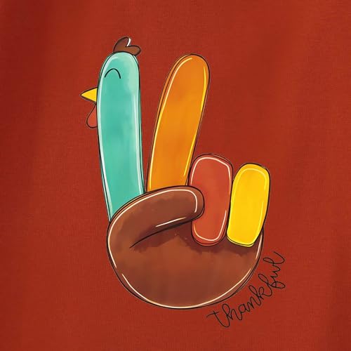Image of Thanksgiving Shirts for Kids Girls Boys Funny Turkey Long Sleeve T-Shirt Fall Thankful Casual Tee Tops 7-12Years
