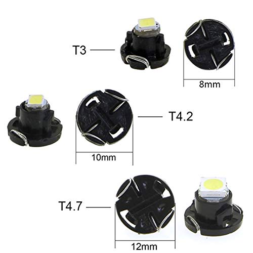 Image of 10-Pack White T4.7 Wedge Replacement Cluster Panel LED Light Bulbs
